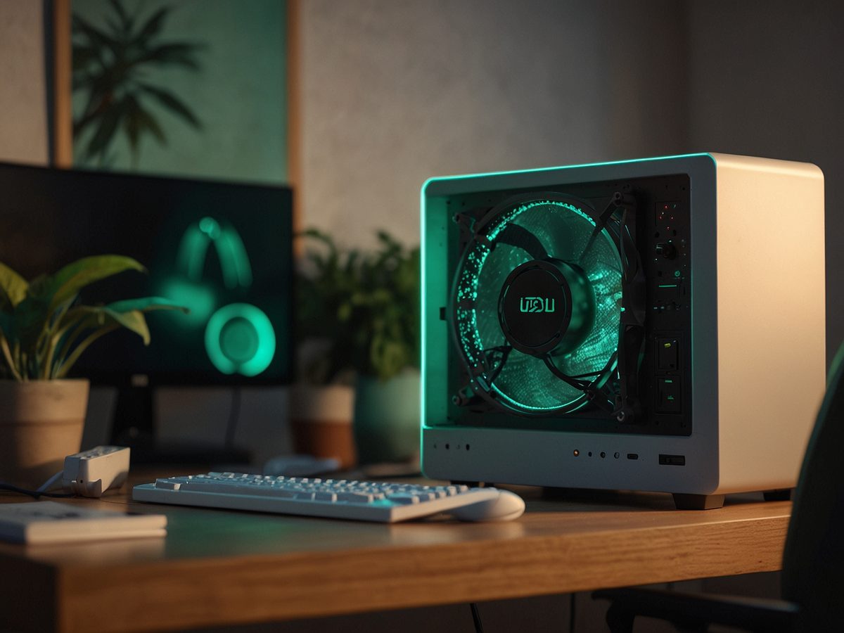 A gaming PC set up and ready to play at home